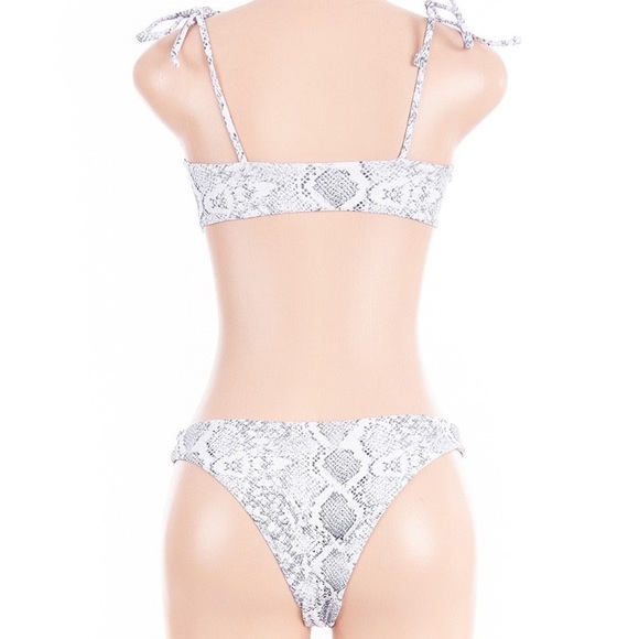 Knot Front Snake Skin Bikini - Picture 4 of 6